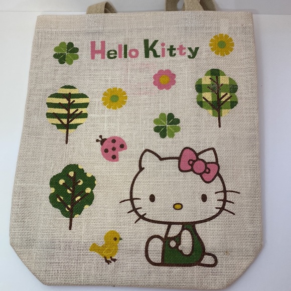 Hello Kitty tote bag NEW Sanrio, tree, floral, ladybug, clover design - Picture 15 of 15